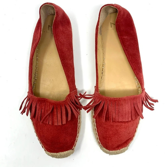 Marc Fisher LTD Cathy‎ Fringe Espadrille Flat Red - Picture 4 of 8